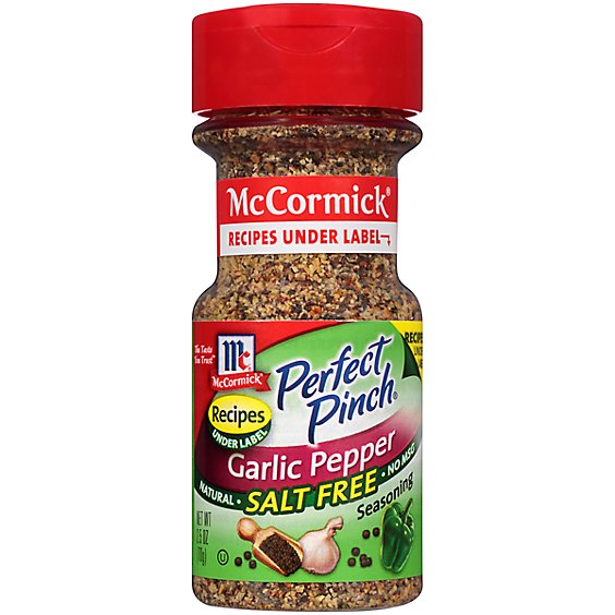 McCormick Perfect Pinch Garlic Pepper Salt Free Seasoning - 2.5 Oz