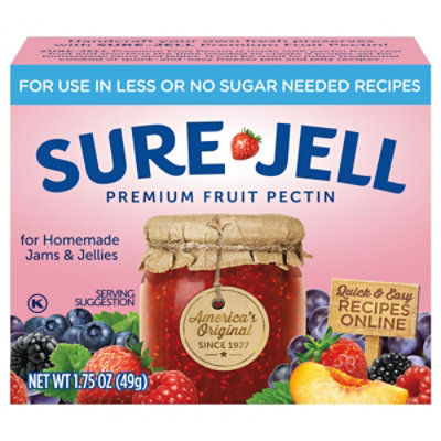 Sure Jell Premium Fruit Pectin for Less or No Sugar Needed Recipes Box - 1.75 Oz - Image 2