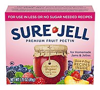 Sure Jell Premium Fruit Pectin for Less or No Sugar Needed Recipes Box - 1.75 Oz