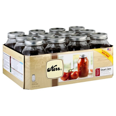 Kerr Quart Jars Regular - 12 Count