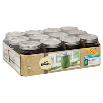 Kerr Pint Jars Wide Mouth - 12 Count - Image 1