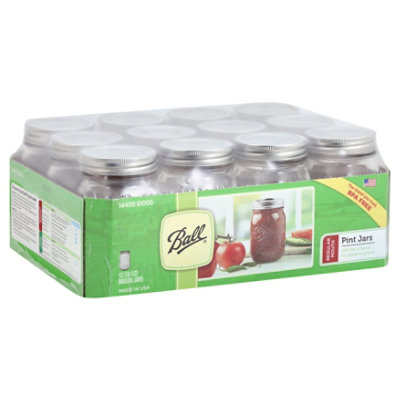 Bomgaars : Ball Regular Mouth Pint Mason Jar with Lids and Bands, Quart,  12-Pack : Canning Jars