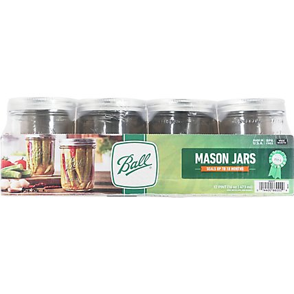 Ball Mason Jars Pint Wide Mouth - 12 Count - Image 2