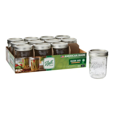 Ball Mason Jars Pint Wide Mouth - 12 Count