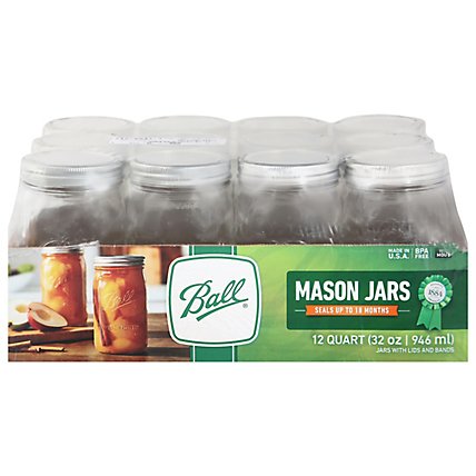 Ball Jars Wide Mouth Quart - 12 Count - Image 3