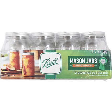 Ball Jars Wide Mouth Quart - 12 Count - Image 2