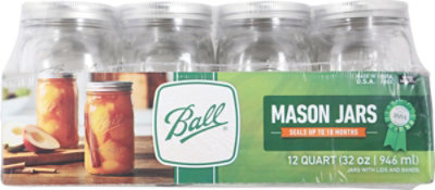 Ball Jars Wide Mouth Quart - 12 Count - Image 2