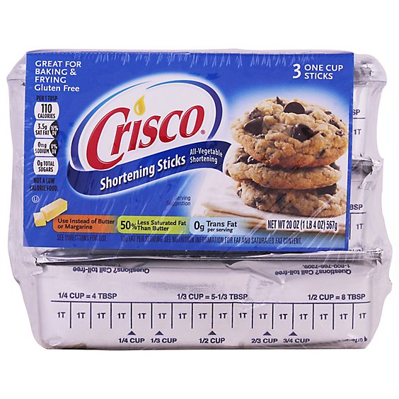 Crisco Baking Sticks All-Vegetable Shortening - 20 Oz