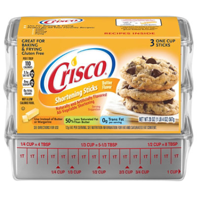 Crisco Baking Sticks All-Vegetable Shortening Butter Flavor - 20 Oz - Image 3