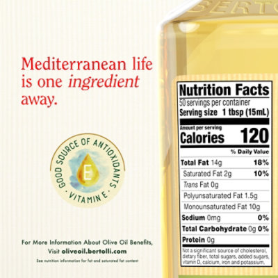 Bertolli Olive Oil Extra Light Tasting - 25.5 Fl. Oz. - Image 4