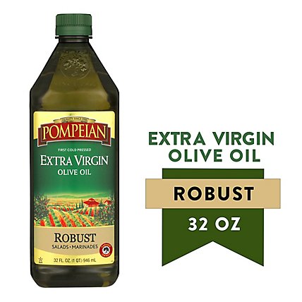 Pompeian Olive Oil Extra Virgin Robust Flavor - 32 Fl. Oz. - Image 2
