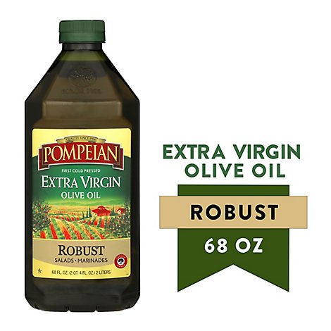 Pompeian Olive Oil Extra Virgin Robust flavor - 68 Fl. Oz.