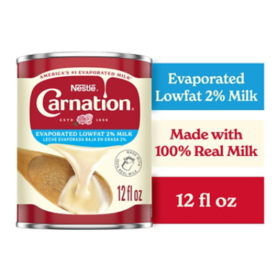 Carnation Evaporated Milk Vitamins A & D Added Lowfat - 12 Fl. Oz.