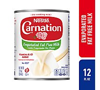 Carnation Evaporated Milk Vitamins A & D Added Fat Free - 12 Fl. Oz.