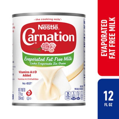 Carnation Fat Free Vitamins A and D Added Evaporated Milk - 12 Fl Oz.