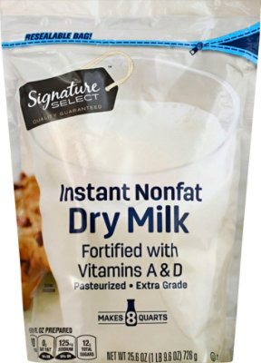 Signature SELECT Dry Milk Instant Nonfat With Vitamins A & D - 25.6 Oz - Image 2