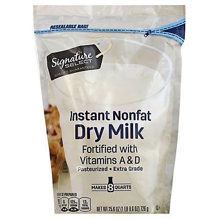 Signature SELECT Dry Milk Instant Nonfat With Vitamins A & D - 25.6 Oz - Image 1