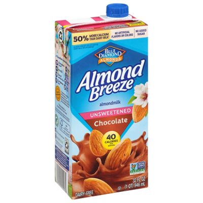 Almond Breeze Unsweetened Chocolate Shelf Stable Almond Milk - 32 Oz - Image 1