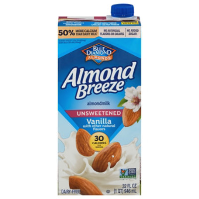 Almond Breeze Unsweetened Vanilla Shelf Stable Almond Milk - 32 Oz - Image 3