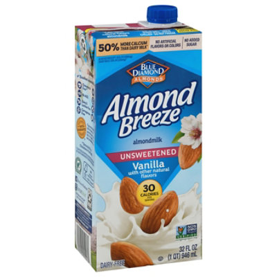 Blue Diamond Almond Breeze Almondmilk Unsweetened Vanilla - 32 Fl. Oz.