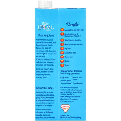 Rice Dream Rice Drink Enriched Vanilla - 32 Fl. Oz. - Image 5