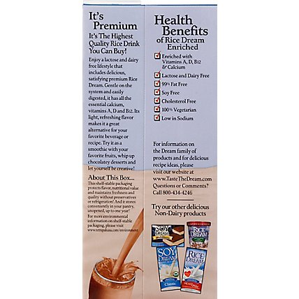 Rice Dream Rice Drink Enriched Chocolate - 32 Fl. Oz. - Image 3