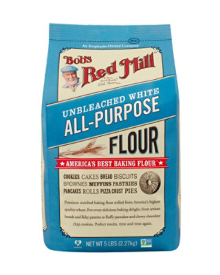 Bob's Red Mill All Purpose Unbleached White Flour - 5 Lb - Image 1