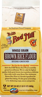 Bobs Red Mill Flour Brown Rice Stone Ground Whole Grain Gluten Free - 24 Oz - Image 2
