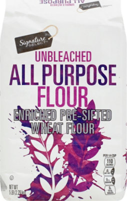 Signature SELECT Flour All Purpose Pre-Sifted Enriched Unbleached - 5 Lb - Image 2