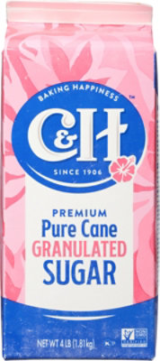 C&H Premium Pure Cane Granulated Sugar Carton - 4 Lb - Image 1