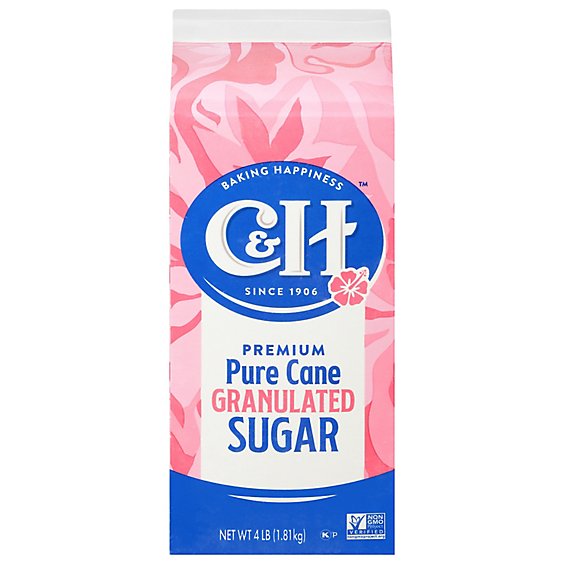 C&H Sugar Granulated Gable Top - 4 Lb