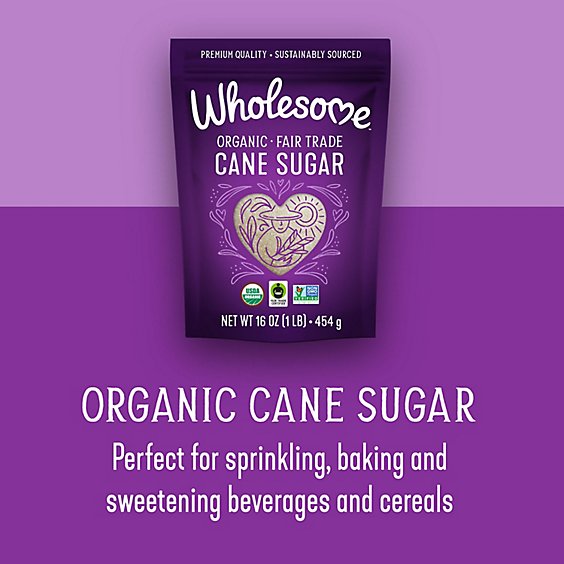 Wholesome Organic Cane Sugar Pouch - 16 Oz