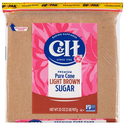 C&H Premium Pure Cane Light Brown Sugar Bag - 2 LB - Image 4