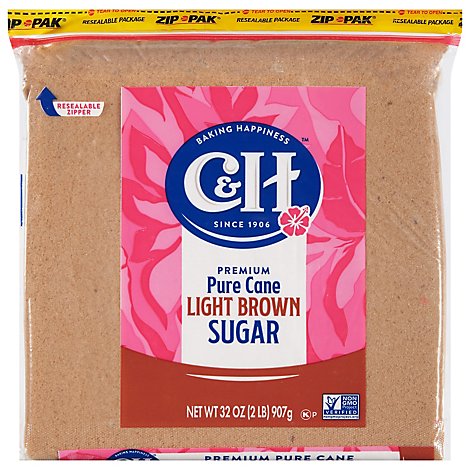 C&H Sugar Cane Pure Golden Brown - 2 Lb