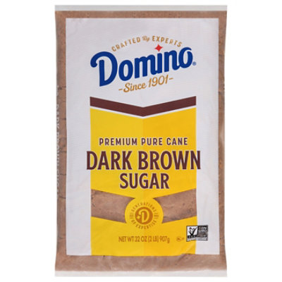 Domino Premium Pure Cane Dark Brown Sugar - 2 LB - Image 1