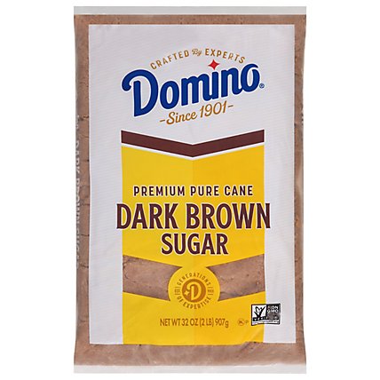 Domino Premium Pure Cane Dark Brown Sugar - 2 LB - Image 1