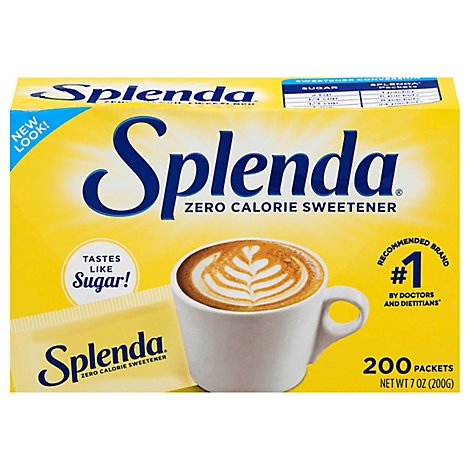 Splenda Sweetener No Calories Taste Like Sugar Packets - 200 Count