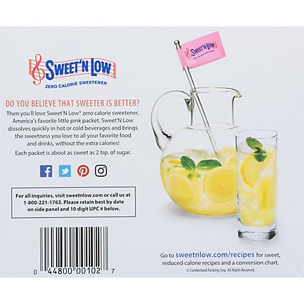 Sweet N Low Sweetener Packets Zero Calorie - 100 Count - Image 6