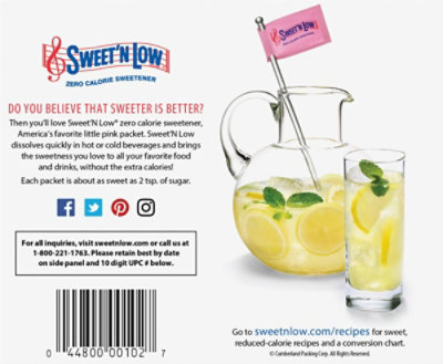 Sweet N Low Sweetener Packets Zero Calorie - 100 Count - Image 6