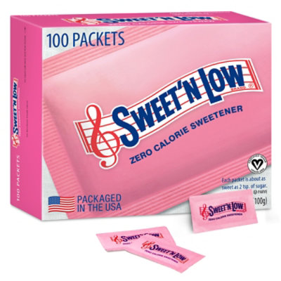 Sweet N Low Sweetener Packets Zero Calorie - 100 Count - Image 1