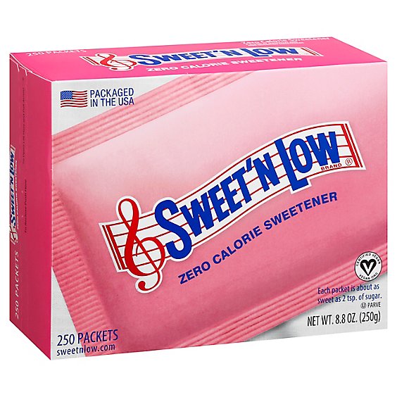 Sweet N Low Sweetener Packets Zero Calorie - 250 Count