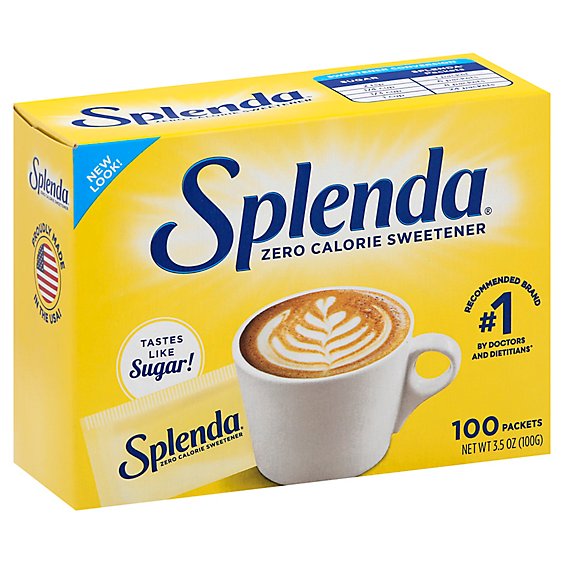 Splenda Sweetener No Calories Taste Like Sugar Packets - 100 Count
