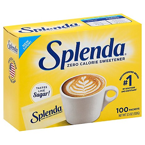 Splenda Sweetener No Calories Taste Like Sugar Packets - 100 Count