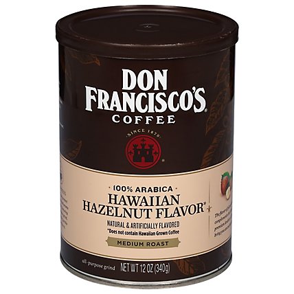 Don Franciscos Coffee All Purpose Grind Medium Roast Hawaiian Hazelnut - 12 Oz - Image 1