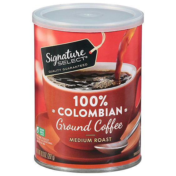 Signature SELECT Coffee Ground Medium Roast Colombian - 10.3 Oz