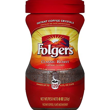 Folgers Coffee Instant Classic Roast - 8 Oz - Image 2