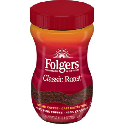 Folgers Coffee Instant Classic Roast - 8 Oz - Image 1