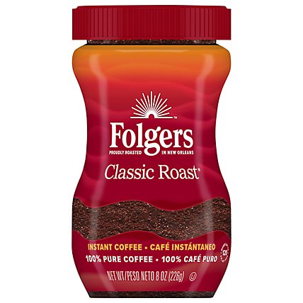 Folgers Coffee Instant Classic Roast - 8 Oz - Image 1