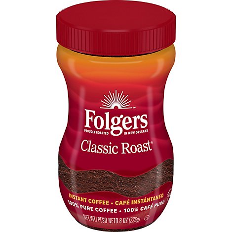 Folgers Coffee Instant Classic Roast - 8 Oz