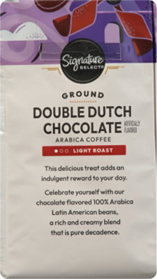 Signature SELECT Coffee Arabica Ground Light Roast Double Dutch Chocolate - 12 Oz - Image 4
